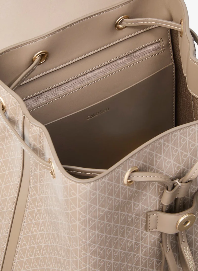 CALVIN KLEIN  Elevated Flap Monogram Backpack for Women | Best Price UAE